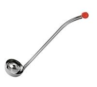 Piazza 4065 Mestolino Ciliege, Acciaio Inossidabile, Grigio, 4 x 7 x 23 cm