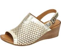 Piazza 910134-82, Sandali con Zeppa Donna, Gold, 37 EU