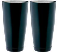 PIAZZA Boston Shaker Acciaio Inox 900 ml - Nero (Confezione da 2)