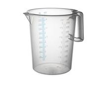 PIAZZA - Caraffa Graduata Professionale in Plastica con Manico Chiuso, Capacità 5L, Brocca per Acqua e Liquidi Alimentari - Misurino Graduato per Pesare Alimenti con Bilancia da Cucina, Made in Italy