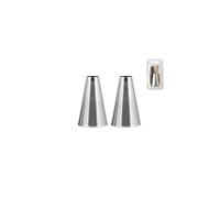 PIAZZA Confezione 2 Pezzi Bocchette per Decorazione con Foro Tondo - in Acciaio Inox - Diametro 11 mm