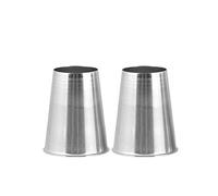 PIAZZA Confezione 2 Pezzi Bocchette per Decorazione con Foro Tondo - in Acciaio Inox - Diametro 24 mm
