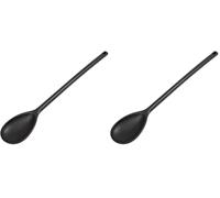 PIAZZA Cucchiaione in Nylon Nero - 38 Cm (Confezione da 2)