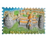 Piazza dei Miracoli Toscana Italia Magnete Frigorifero Turismo Souvenir Frigo Decorazione Creativa Artigianato 3D