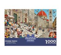 Piazza del Duomo di Firenze Puzzle in Legno Impermeabile DIY Puzzles Da 1000 Pezzi Per Adulti Colorati Giochi Di Impegnativi