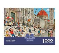 Piazza del Duomo di Firenze Puzzle in Legno Impermeabile DIY Puzzles Da 1000 Pezzi Per Adulti Divertenti Per Decorazioni Domestiche