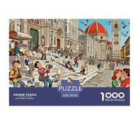 Piazza del Duomo di Firenze Puzzle in Legno Impermeabile Puzzles Da 1000 Pezzi Per Adulti Impossibili Giochi Educativi