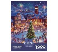 Piazza della città di Natale 1000 Pezzi Adulti Puzzle Bambini Intrattenimento Decorazione Da Parete Difficili Impossibili 38x26cm/1000pcs