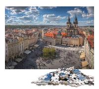 Piazza della Città Vecchia di Praga Puzzle in Legno Per Adulti Puzzle 1000 Pezzi Gioco Education Regalo Per Amore E Amico Decorazione Interna Unica Per Gioco Familiare Stress Relief 1000pcs (75x50cm)