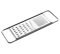 PIAZZA - Grattugia Formaggio Manuale in Acciaio Inox - 3 Lame diverse 11 x 28cm - Ideale anche per Verdure, Limone, Mela, Patate, Carote, Agrumi