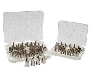 Piazza Effepi - Scatola bocchette in acciaio 52 pezzi cake design professionale