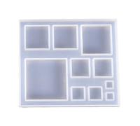 Piazza/Fiocco di neve Ciondolo Silicone Stampo Portachiavi Ciondolo Epossidico Stampi per Decorazioni di Natale Gioielli Ornamenti