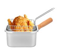 Piazza Frittyer Pot con cestello in acciaio inox portatile Chip Fritting Padella per riscaldamento rapido forniture per patatine fritte frances(B)