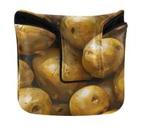 Piazza Mallet Putter Copertura Magnetica Putter Headcovers per la maggior parte delle marche Impermeabile PU Pelle Carino Patate Food Cartoon
