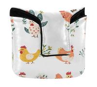 Piazza Mallet Putter Cover Chiusura Magnetica Golf Regali per la maggior parte delle marche PU Pelle Cartoon Dolce Pet Pollo Bianco