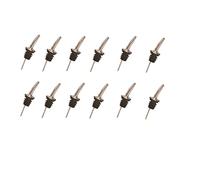 Piazza tappo versatore in acciaio inoxgrigio lucente e silicone nero confezione 12 pezzi - multicolore multimateriale 05321012