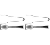 PIAZZA - Pinza da Cucina per Dolci e Dessert, Molla in Inox di Alta Qualità - Lunghezza 16.5cm (Confezione da 2)