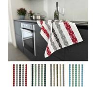 PIAZZA PITTI CAVALIERI SET 4 CANOVACCI DA CUCINA 50x70cm 100% COTONE TINTO FILO