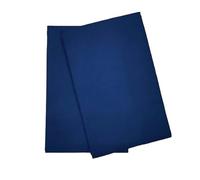 Piazza Pitti Lara Set 2 Federe a 3 volani 100% Cotone Mercerizzato, Blu 15-A, CM. 52 X 82