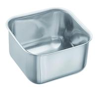 PIAZZA Portavivande per Frigorifero senza Coperchio - in Acciaio Inox - 9,5-9,5 x 6 Cm