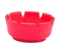 PIAZZA - Posacenere da Esterno Design Rotondo in Plastica 10 cm - Posacenere da Tavolo per Sigarette e Sigari adatto per Casa, Giardino, Bar, Ristoranti, Hotel - Colore Rosso