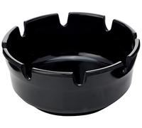 PIAZZA - Posacenere da Esterno Design Rotondo in Plastica 10 cm - Posacenere da Tavolo per Sigarette e Sigari adatto per Casa, Giardino, Bar, Ristoranti, Hotel - Colore Nero
