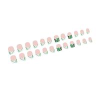 Piazza Premere Su Unghie Finte Verde Trifoglio Colle Su Acrilico Artificiale 24pcs Stick On Per Le Donne Shamrock Falso Nail