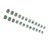 Piazza Premere Su Unghie Trifoglio Finto Stick Su 12 Dimensioni 24 Pz Punte Francesi Per FAI DA TE Decorazioni Artigianali Verde Shamrock Unghie Finte