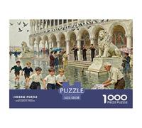 Piazza San Marco Puzzle in Legno Impermeabile Puzzles Da 1000 Pezzi Regali Per Adulti Colorati Giochi Di Impegnativi