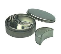 PIAZZA Set da 6 Tagliabiscotti - a Mezza Luna - in Latta