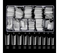 Piazza Trapezoidale Stiletto Unghie Finte Punte Pieno Coperture Press On 10 Taglie Francese Falso Balletto Nail Tips Press On Per Acrilico Professionale Balletto Adesivi