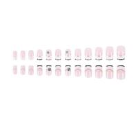 Piazza Verde Trifoglio Press On Nails Set French Acrilico Unghie Finte Coperture Piene Unghie Artificiali