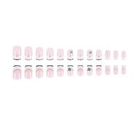 Piazza Verde Trifoglio Press On Nails Set French Acrilico Unghie Finte Coperture Piene Unghie Artificiali