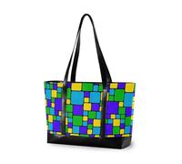 Piazze colorate Blu Verde Borse per computer impermeabili con cerniera valigette per le donne lavorano con tablet bolsas para computadoras de mujer