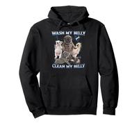Pibble Dog Wash Clean My Belly Meme Divertente Felpa con Cappuccio