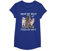 Pibble Dog Wash Clean My Belly Meme Divertente Maglietta