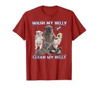 Pibble Dog Wash Clean My Belly Meme Divertente Maglietta