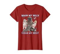 Pibble Dog Wash Clean My Belly Meme Divertente Maglietta