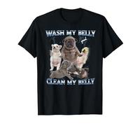 Pibble Dog Wash Clean My Belly Meme Divertente Maglietta, Uomo, Nero, M