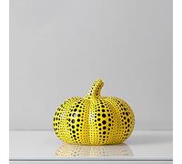 PIBM Kusama Yayoi per Arredamento Home Office Desktop,Arte Regalo Statue Figurina,Zucca DOT Resina Scultura,Moderno Statue-A 10x13.5cm(4x5inch)