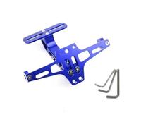 PIBMKVKHIK Supporti per targhe moto Staffa Universale Per Targa Moto Regolabile, Supporto Per Lampada Indicatore Di Direzione Posteriore, Kit Eliminazione(Blue)