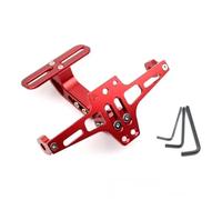 PIBMKVKHIK Supporti per targhe moto Staffa Universale Per Targa Moto Regolabile, Supporto Per Lampada Indicatore Di Direzione Posteriore, Kit Eliminazione(Red)
