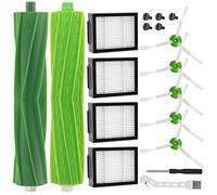 PIBONUS Kit di Accessori Ricambi per iRobot Roomba e/i/j Serie i7 i7+ i3 i3+ i4 i4+ i6 i6+ i8 i8+ j7 j7+ E5 E6 E7,1 Set di 5 spazzole in Gomma per la Pulizia dei Bordi, 4 Filtro