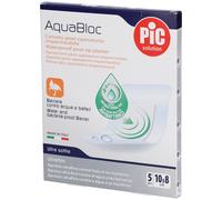 PIC Cerotto Aquabloc Sterile Antibatterico Impermeabile 10 x 8 cm 5 pezzi
