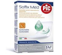 PIKDARE CEROTTO PIC SOFFIX MED IN TNT CON TAMPONE CENTRALE ASSORBENTE STERILE MONOUSO 5X7 CM ANTIBATTERICO 5 PEZZI