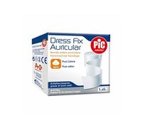 Pic Dress Fix Auricolar - Benda orlata cotone per medicazioni auricolari, 1 pezzo da 1 cm x 5 m