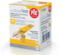 Pic Solution Glucotest Strisce Per La Misurazione Della Glicemia, 25 Unità