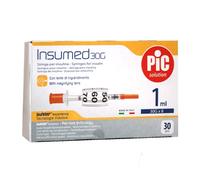 PIC SIRINGA DA INSULINA 1ML GAUGE 30X8MM 30PEZZI