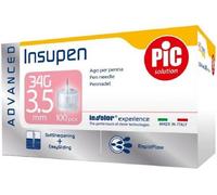 AGO PENNA INSULINA PIC INSUPEN ADVANCED GAUGE 34X3,5 MM 100 PEZZI