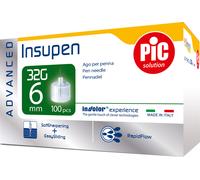 AGO PENNA INSULINA PIC INSUPEN ADVANCED GAUGE 32X6 MM 100 PEZZI
